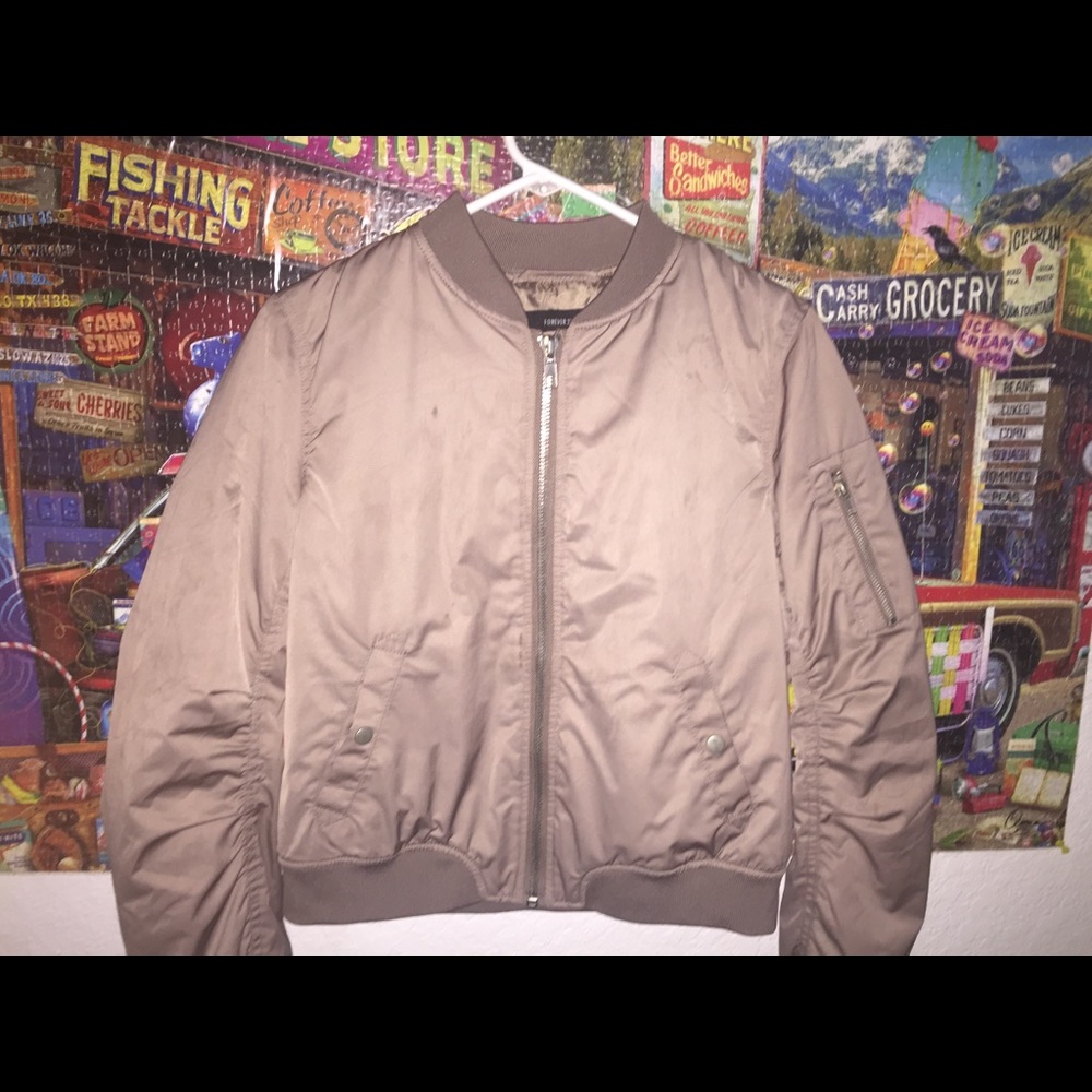 Light brown bomber jacket